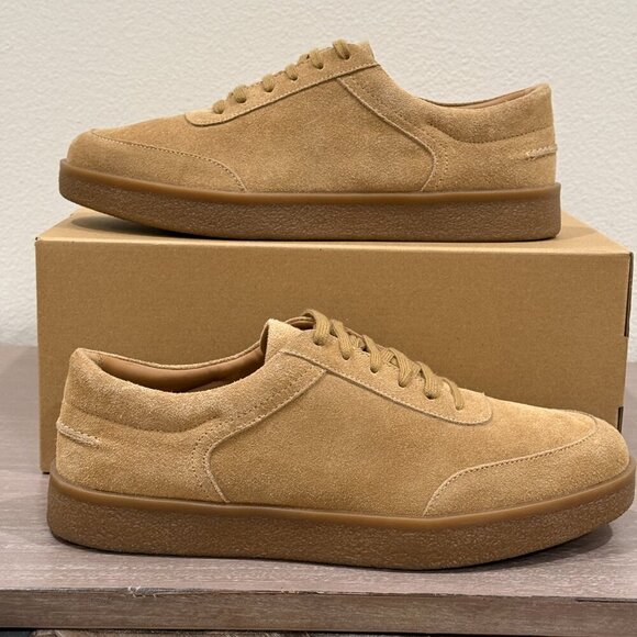 ZARA MEN BROWN CAMEL SUEDE SHOES - Picture 1 of 10